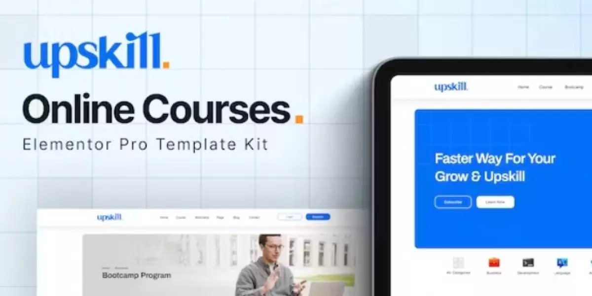 Upskill – Online Course Elementor Pro Template Kit