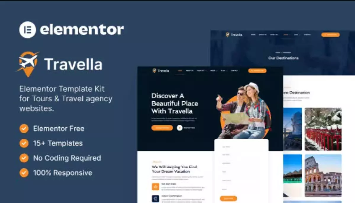 Travella – Tours & Travel Agency Elementor Template