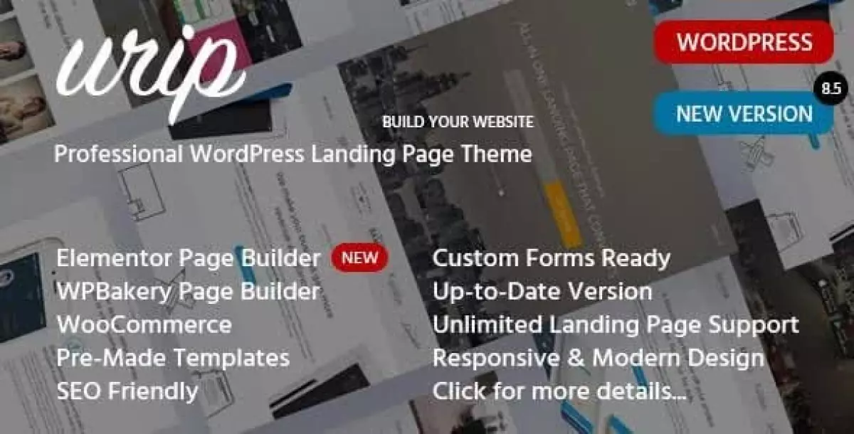 Urip -  Elementor Marketing Landing Page Responsive Theme 8.4.4