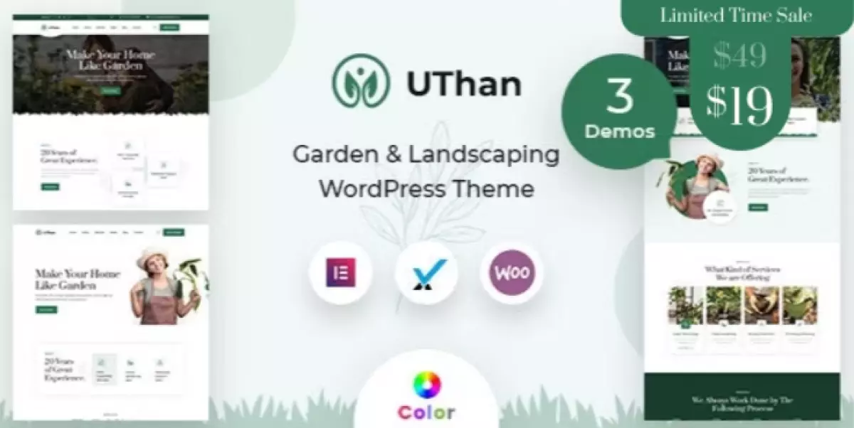 Uthan - Landscaping Gardening WordPress theme + RTL