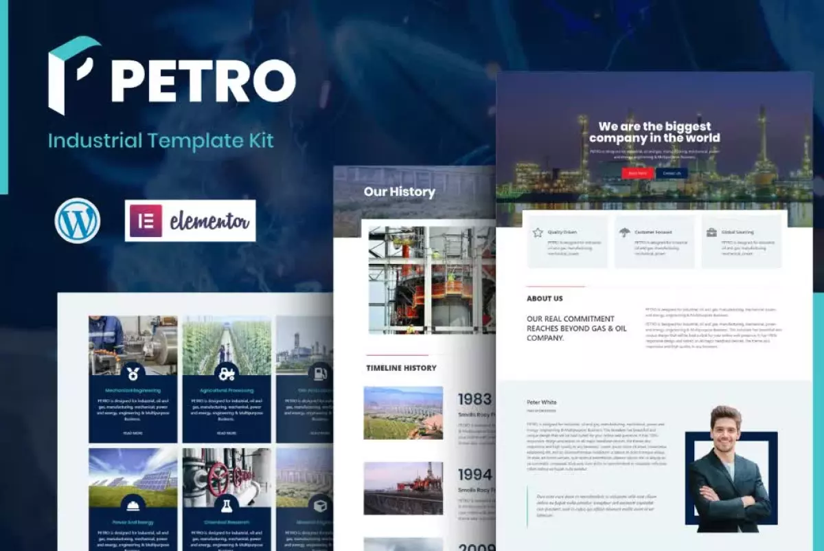 Petro - Industrial Elementor Template