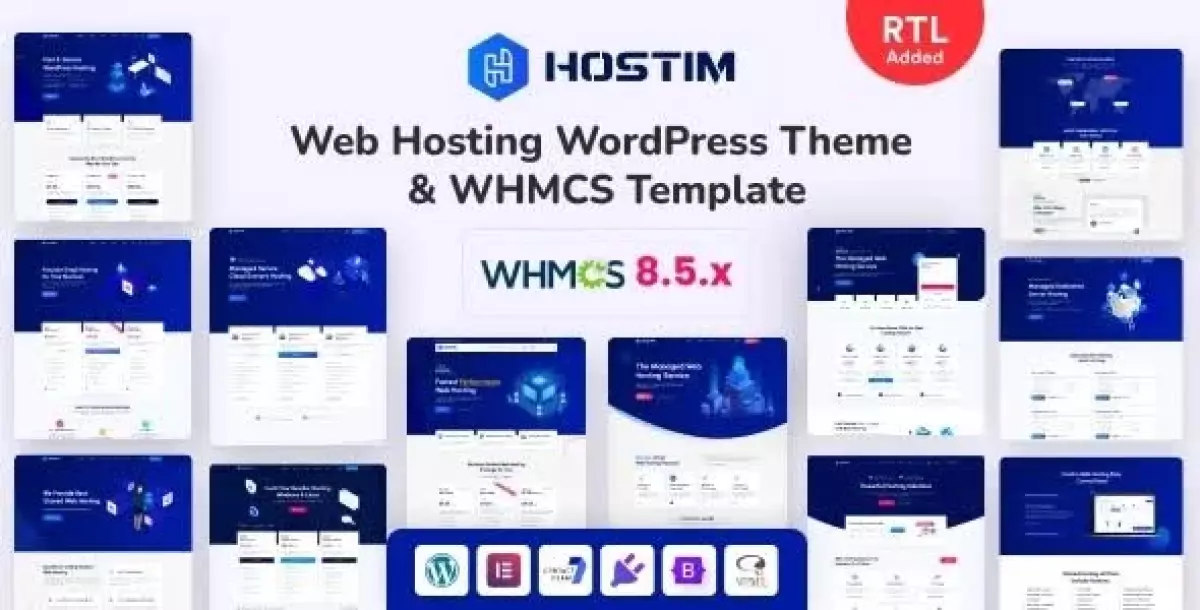 Hostim - Web Hosting WordPress Theme with WHMCS