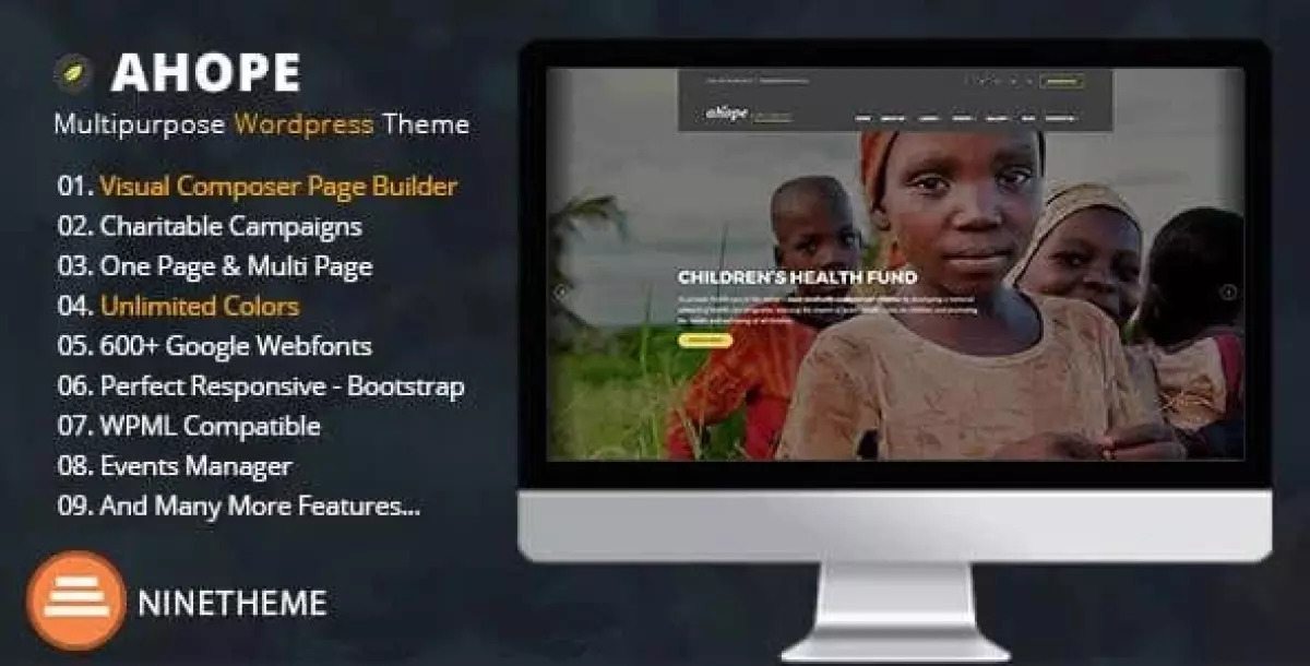 Ahope - Nonprofit WordPress Theme