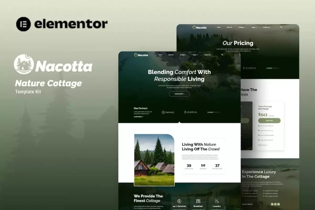 Nacotta - Nature Cottage Elementor Template