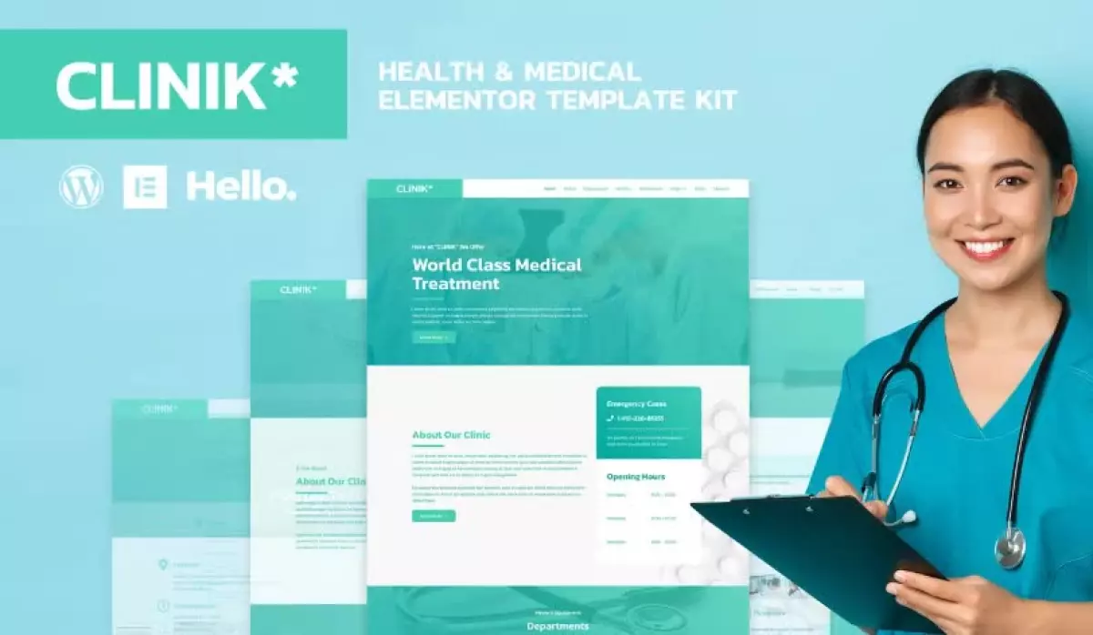 CLINIK - Hospital & Clinical Health Care Elementor Template