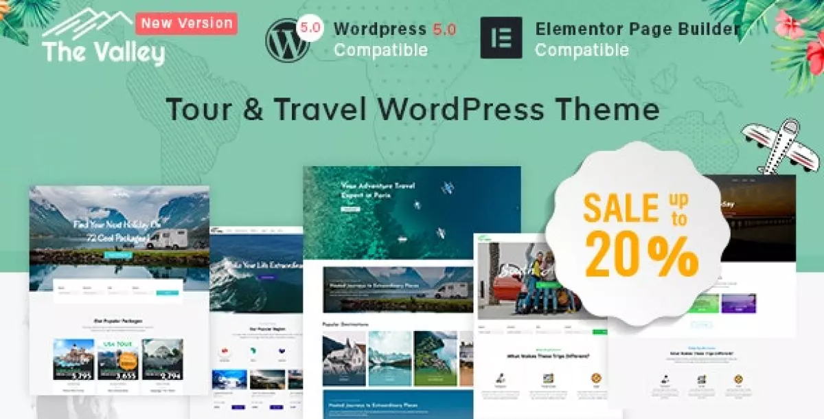 Valley - Tour &amp; Travel Agency WordPress Theme