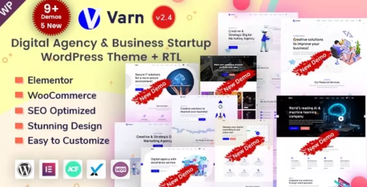 Varn - IT &amp; Marketing SEO Agency Portfolio WordPress Theme