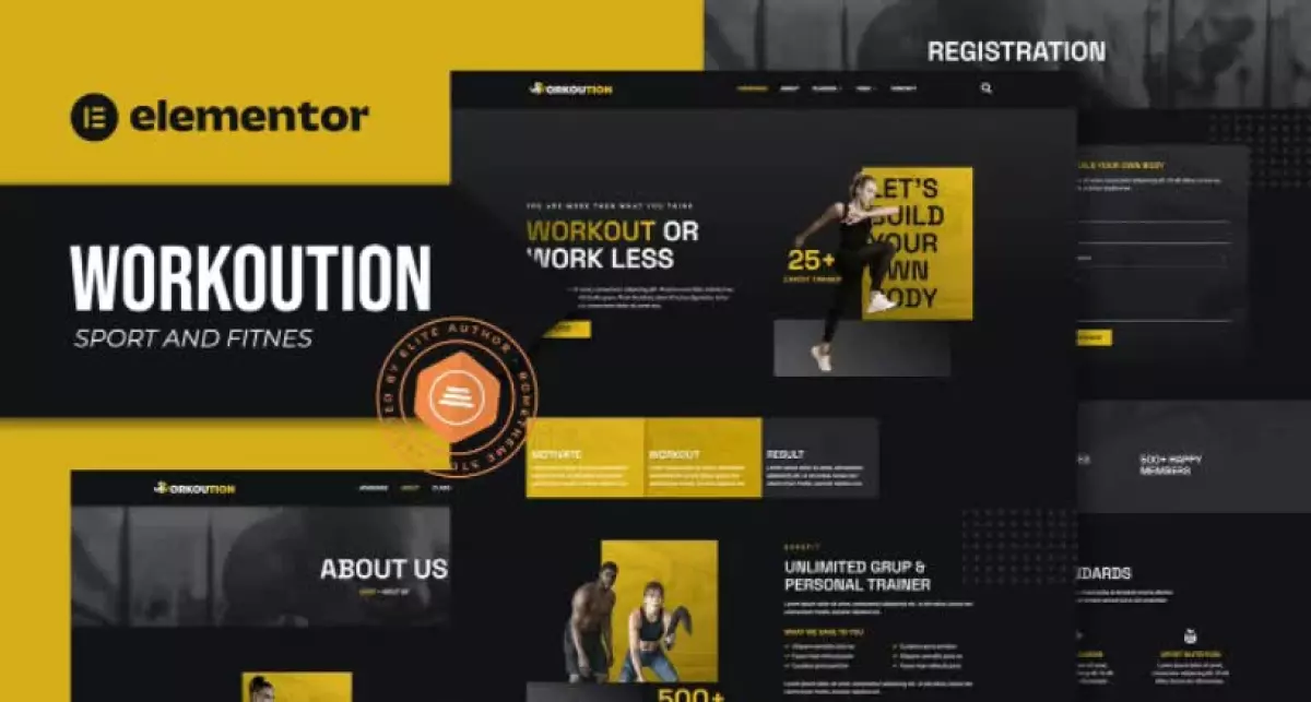 Workoution - Sports and Fitness Elementor Template