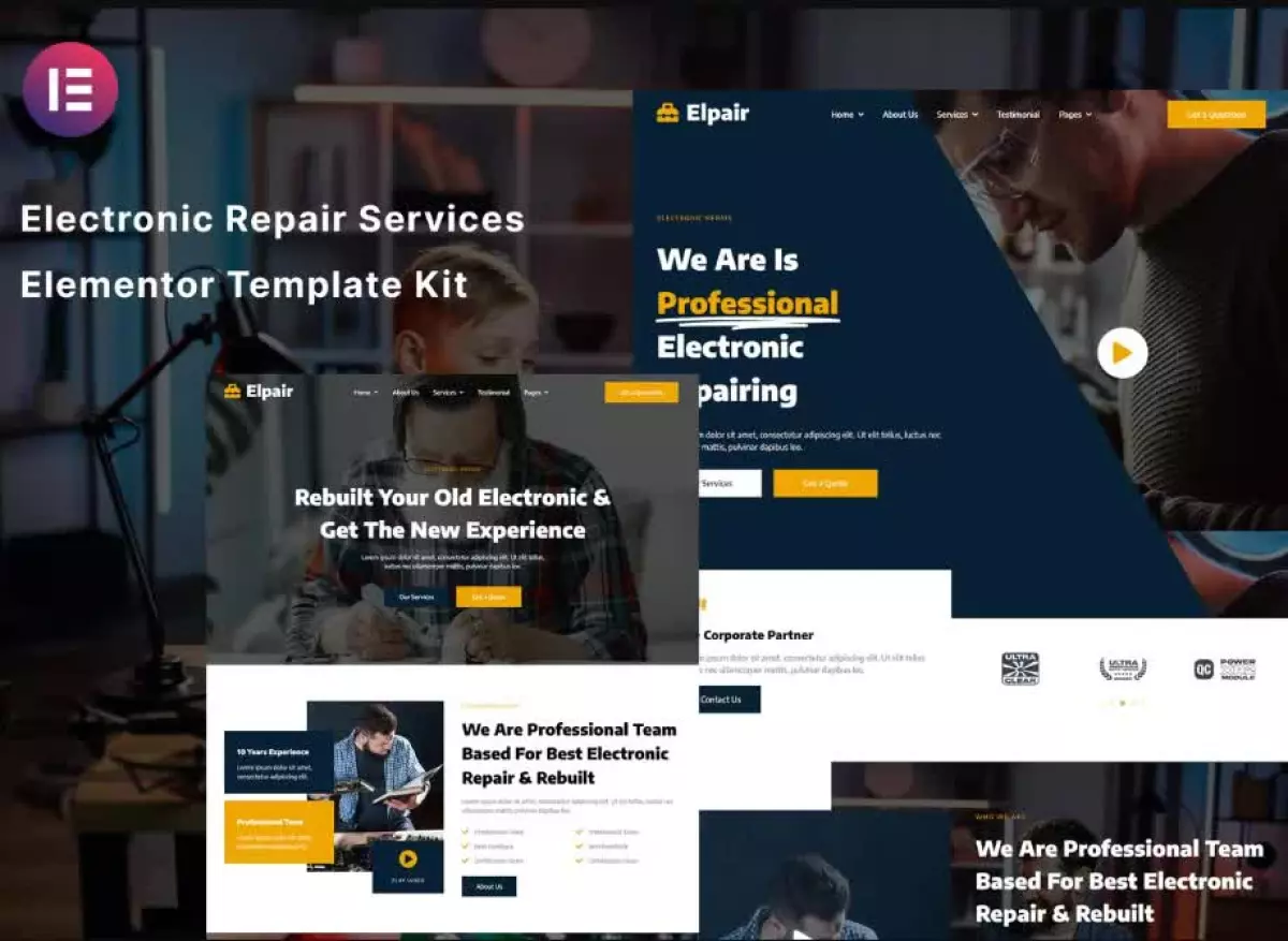 Elpair - Electronic Repair Services Elementor Template