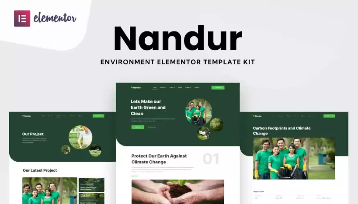 Nandur - Enviromental Elementor Template