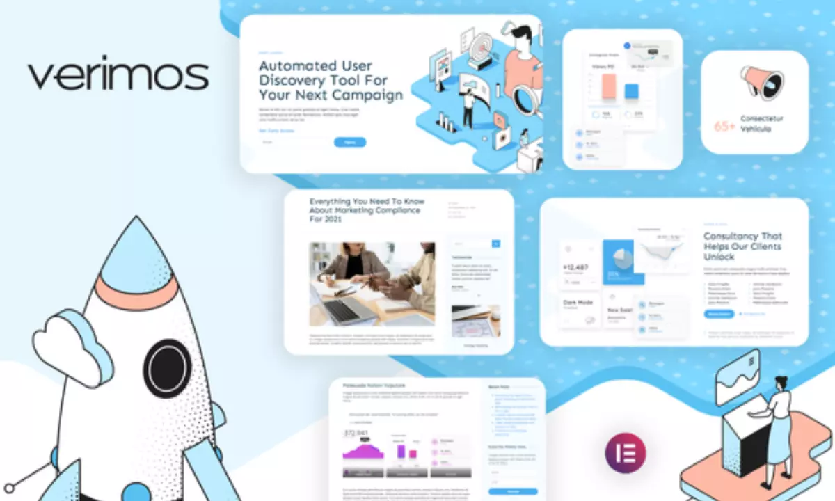 Verimos – Tech Startup &amp; Digital Company Template Kit