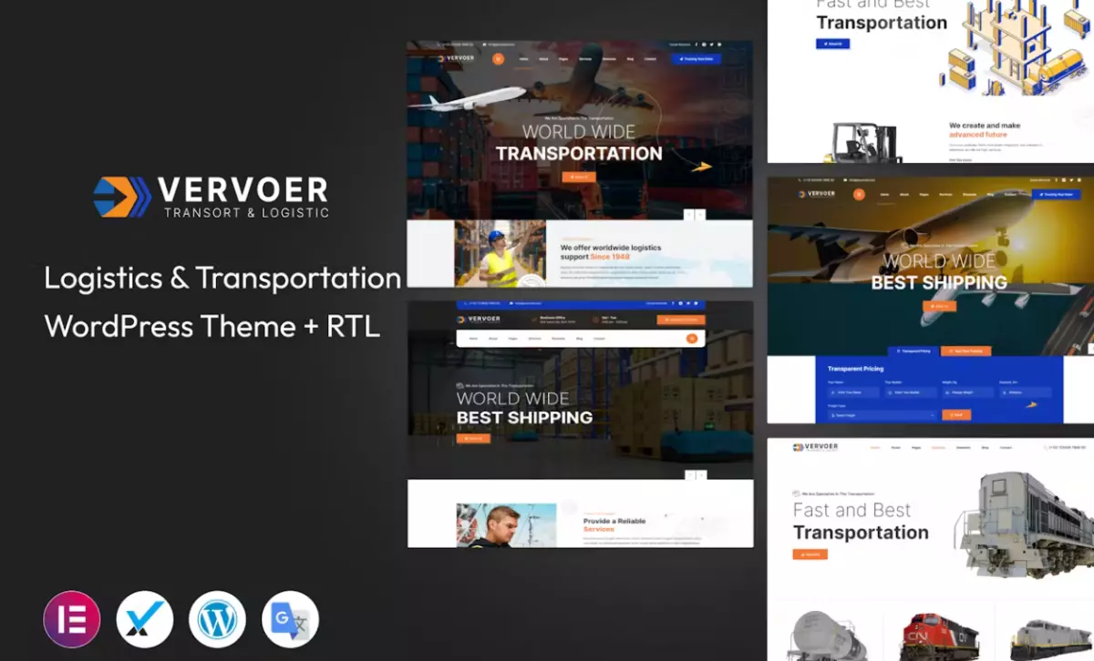 Vervoer – Logistics WordPress Theme