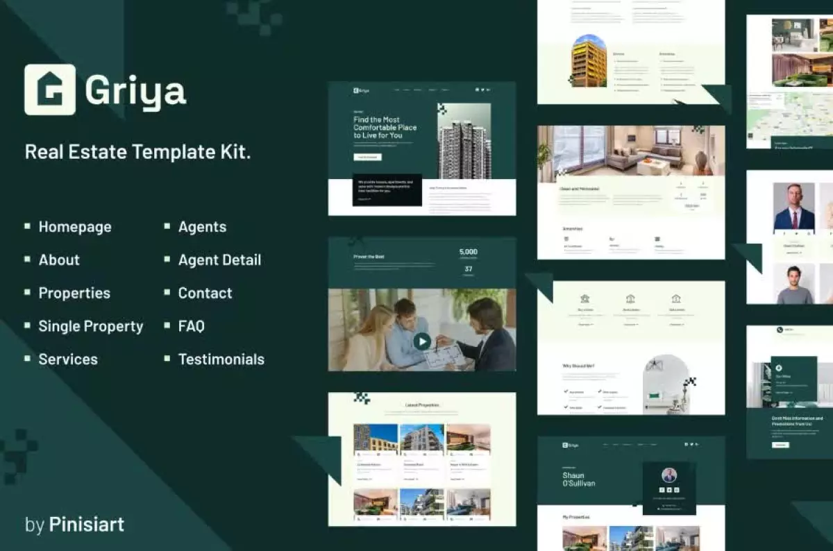 Griya - Apartment & Single Property Real Estate Elementor Template