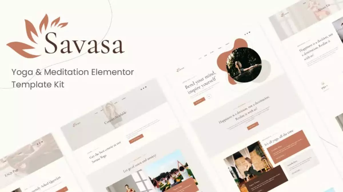 Savasa - Yoga & Meditation Elementor Template