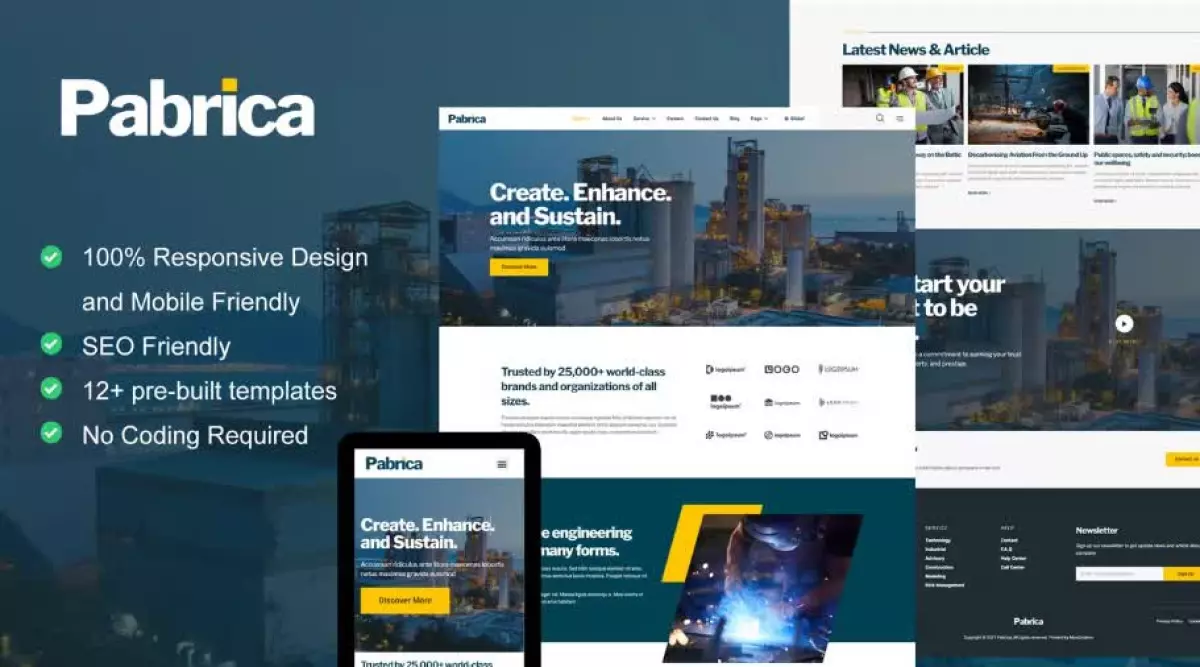 Pabrica - Engineering & Industrial Service Elementor Template