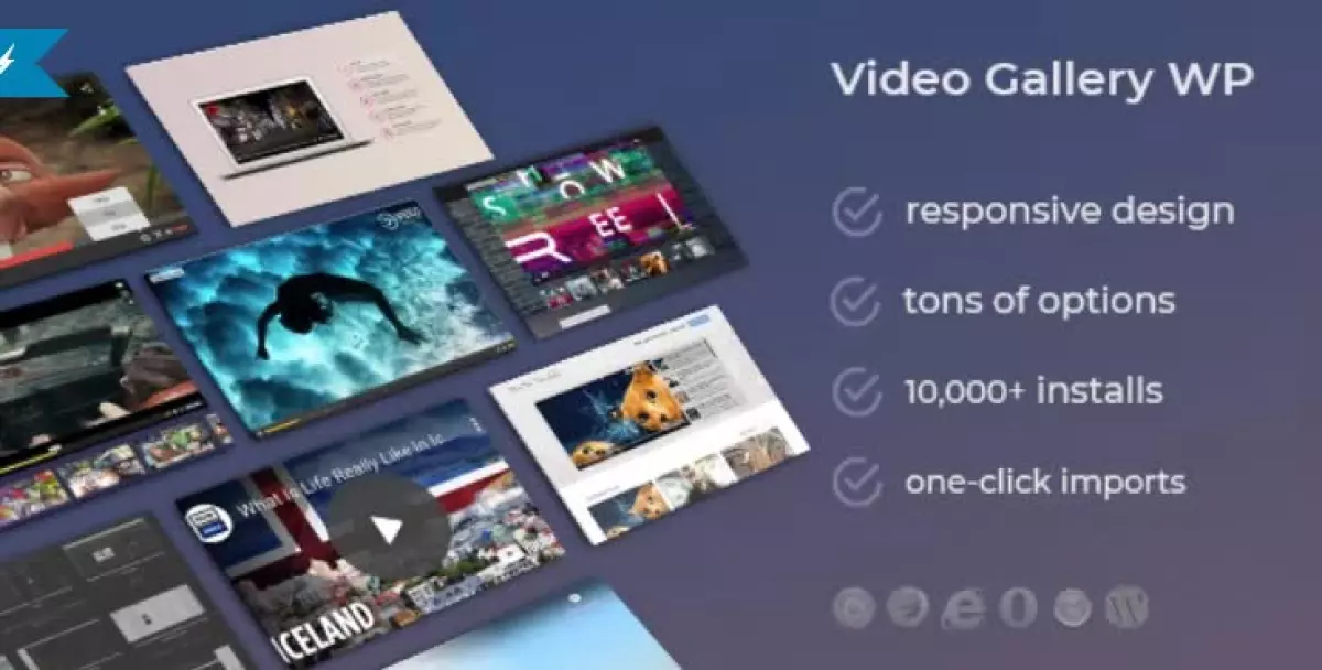 Video Gallery Wordpress Plugin /w YouTube, Vimeo, Facebook pages