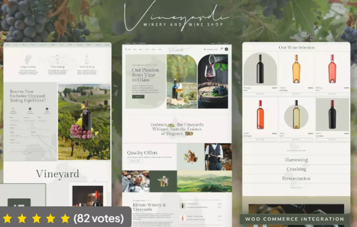 Vineyardi – Wine Shop &amp; Winery Elementor Pro Template Kit
