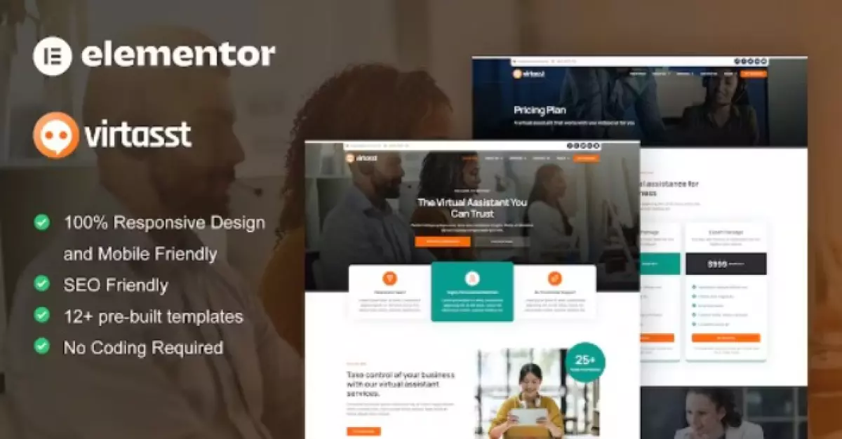 Virtasst – Virtual Assistant Service Elementor Template Kit