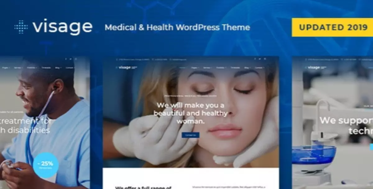 Visage  – Medical &amp; Health WordPress Theme