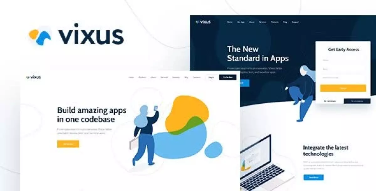 Vixus | Startup & Mobile App WordPress Landing Page Theme