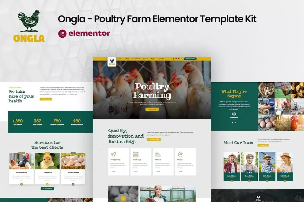 Ongla - Poultry Farm Elementor Template