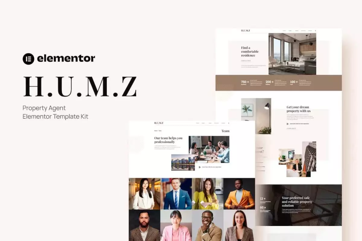 Humz - Property Agent Elementor Template