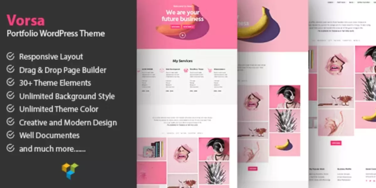 Vorsa - Portfolio &amp; Agency WordPress Theme