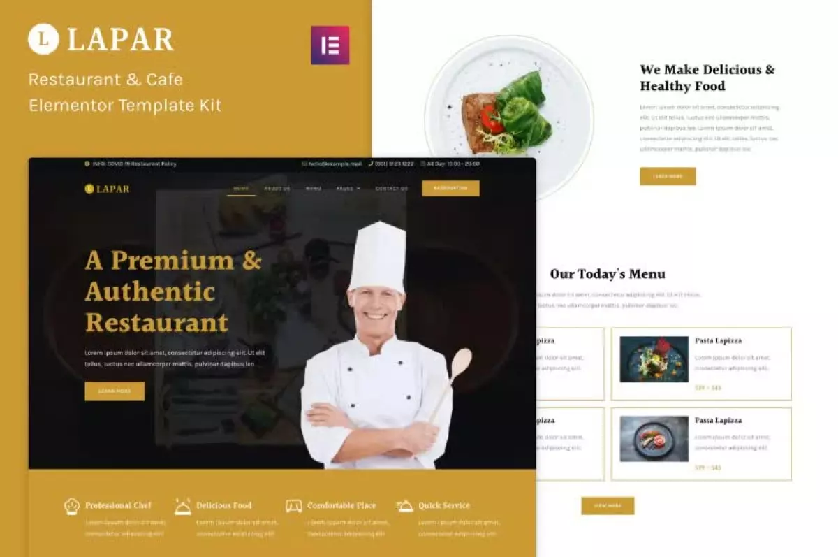 Lapar - Restaurant & Cafe Elementor Template