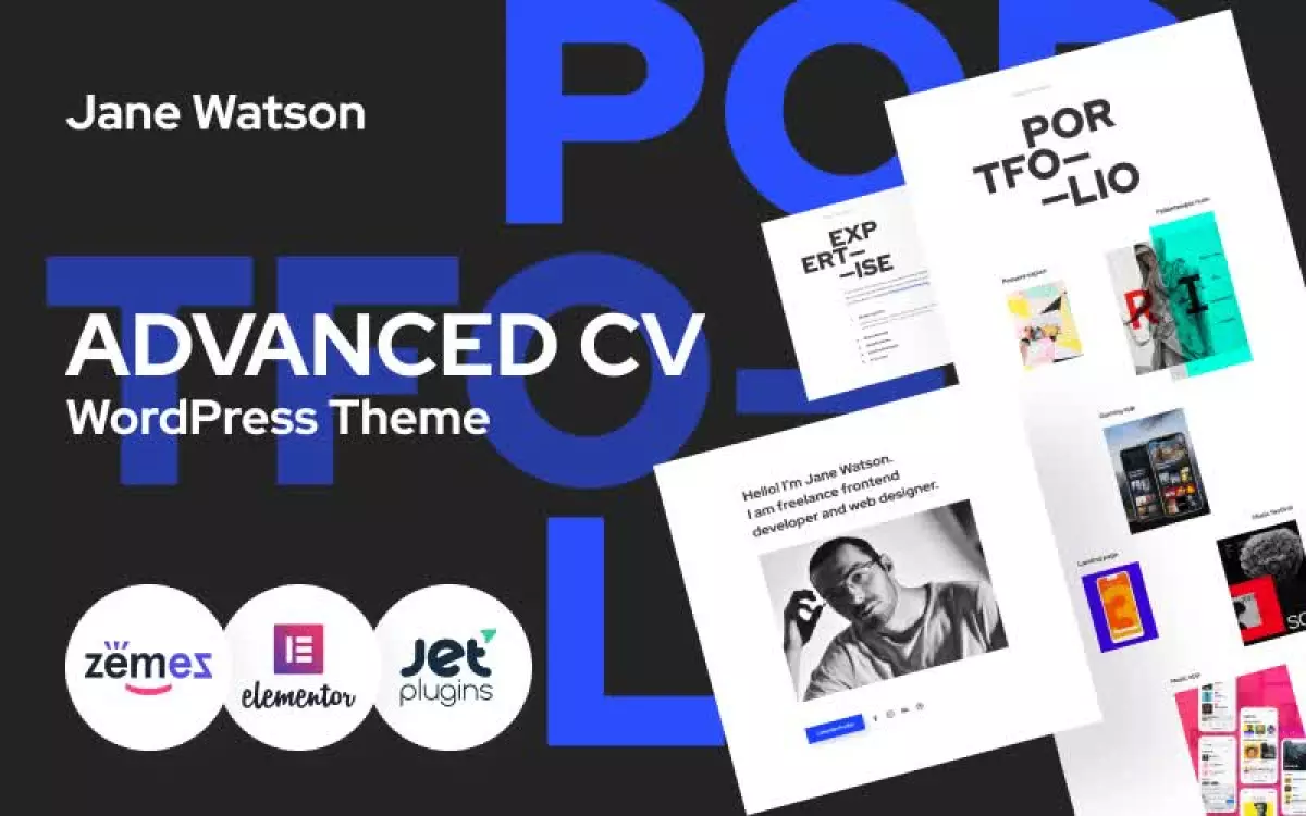 Jane Watson - Advanced And Reliable CV WordPress Theme