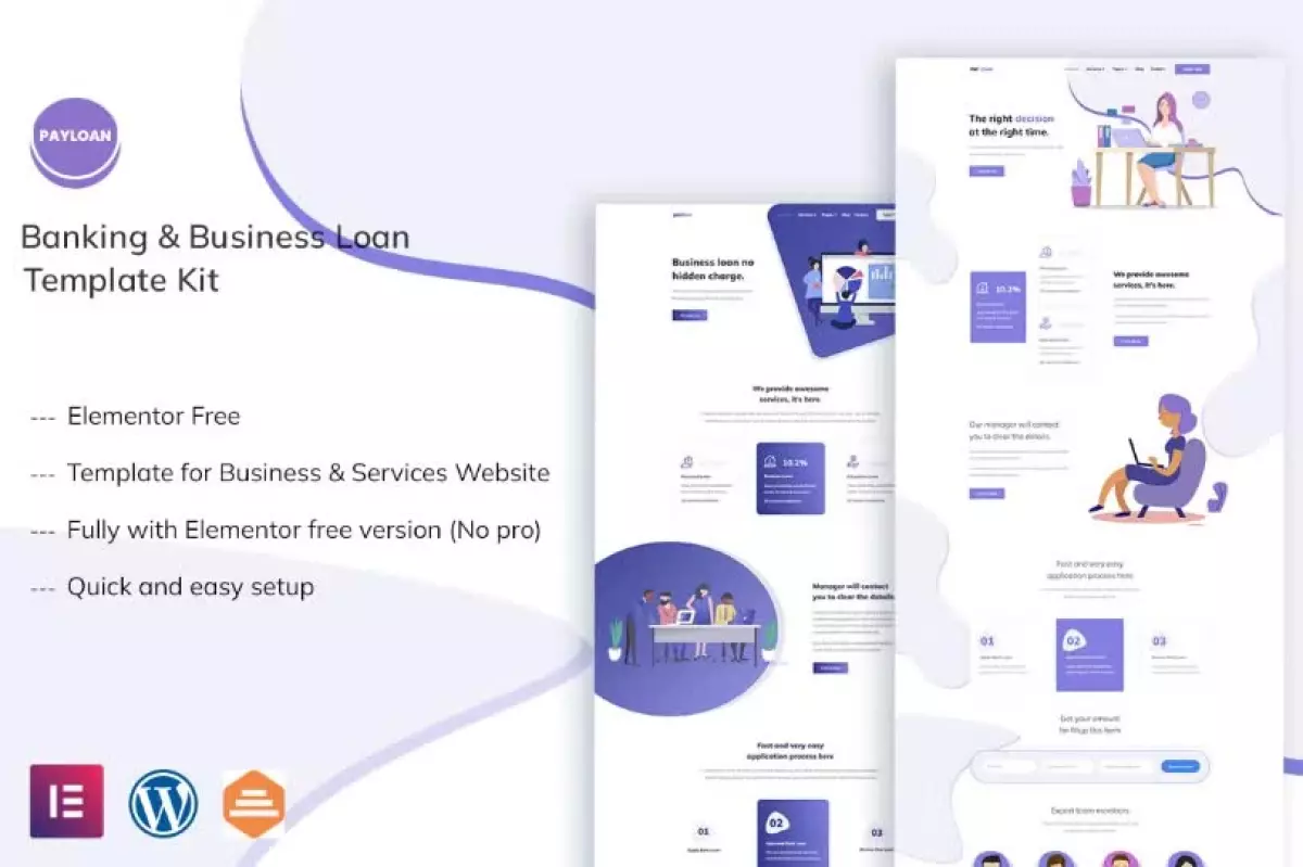 Payloan - Banking & Business Loan Elementor Template