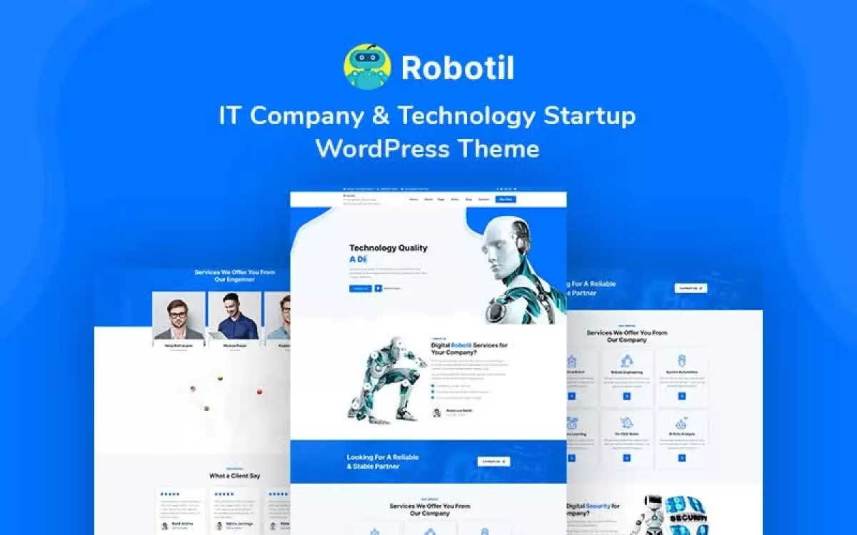 Robotil - IT Company & Technology Startup WordPress Theme