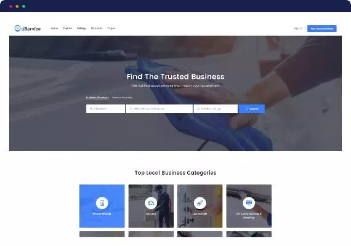 Directorist dService - Best Service WordPress Directory Theme