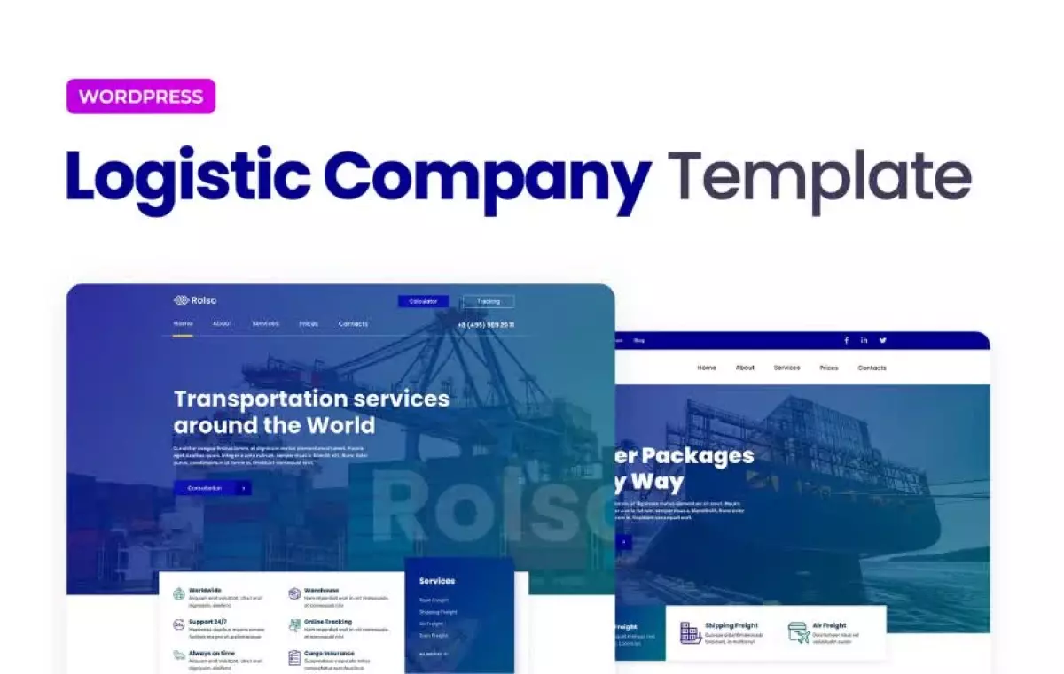 Rolso – Logistic Company Elementor Template