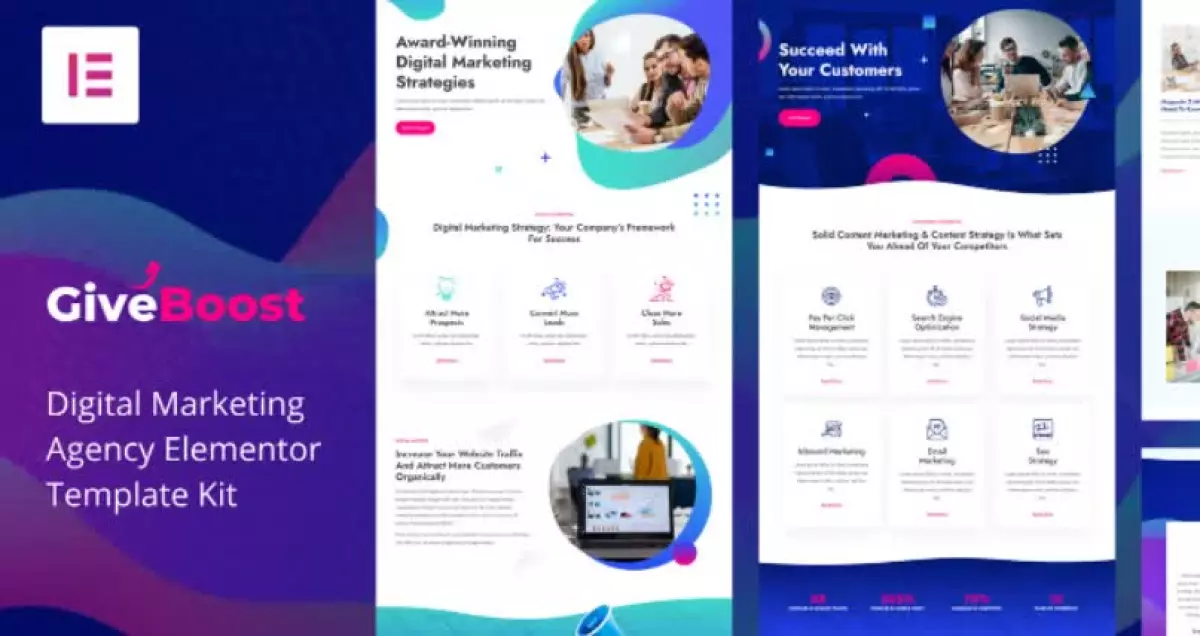 Give Boost - Digital Marketing Agency Elementor Template