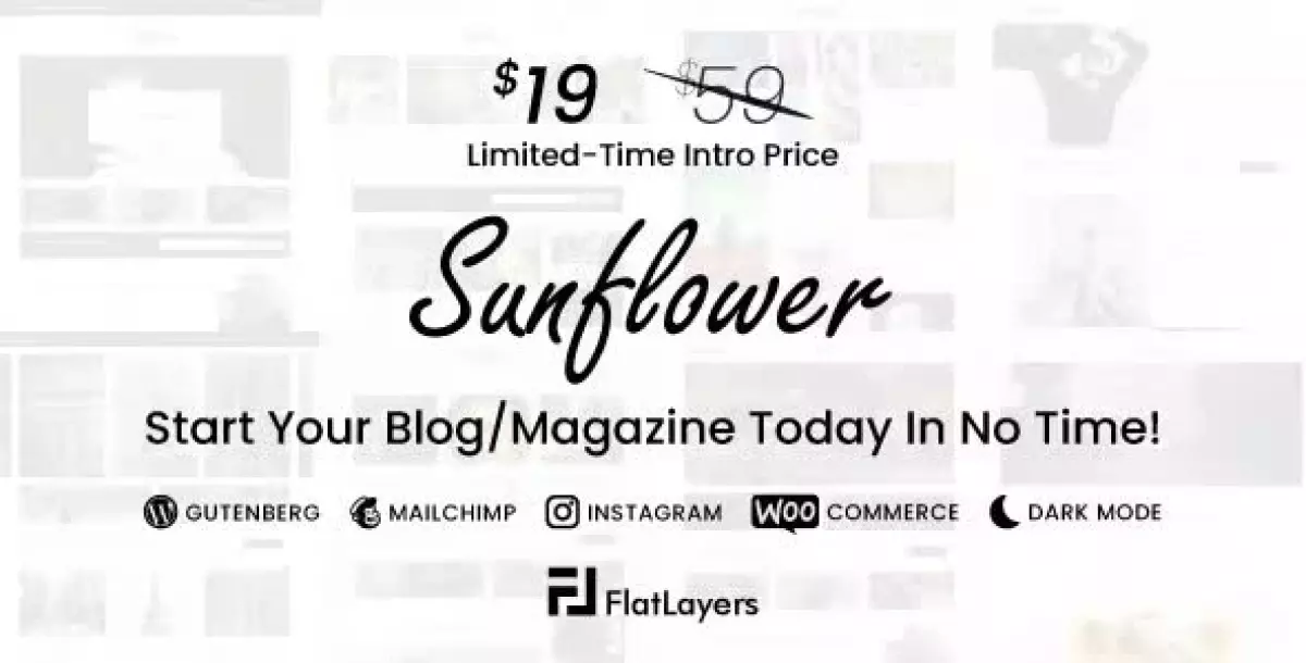 Sunflower - Modern, Lightweight & Multipurpose WordPress Blog Theme