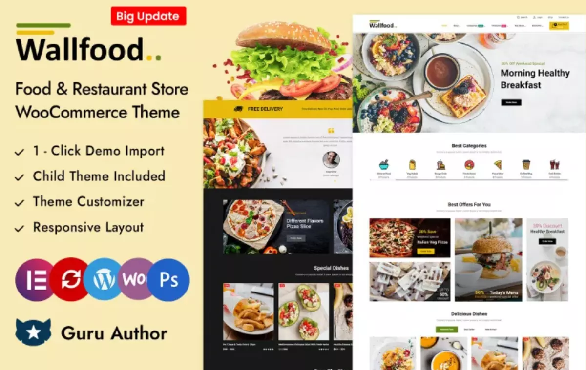 WallFood - Food and Restaurant Store Elementor WooCommerce Responsive Theme