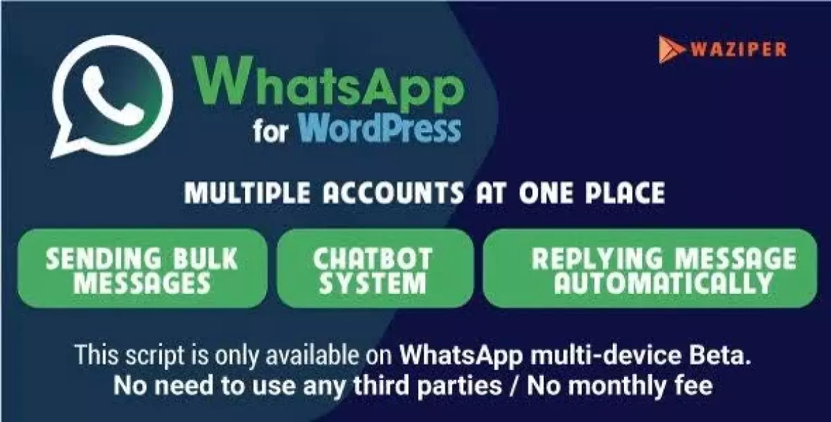 Waziper - Whatsapp Marketing Tool for WordPress 1.0.6