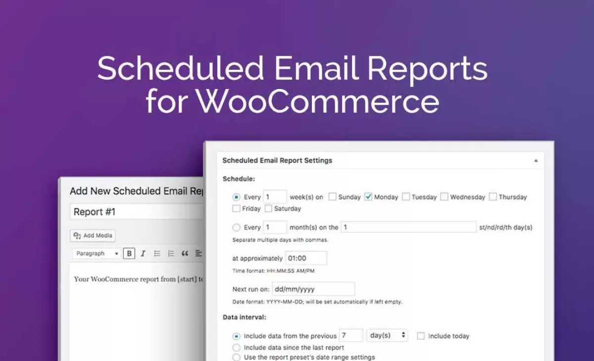 Scheduled Email Reports for WooCommerce Add-On