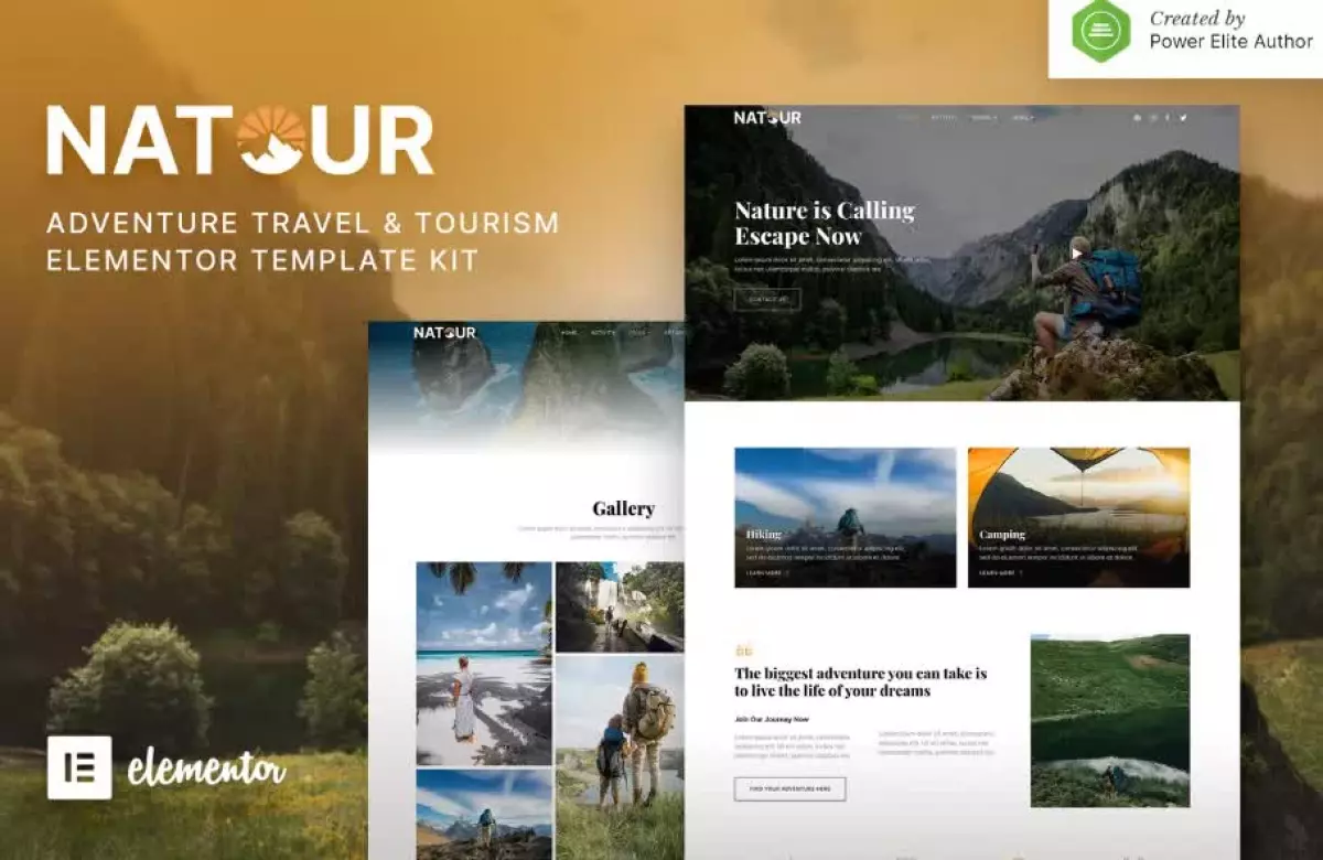 Natour – Adventure Travel & Tourism Elementor Template