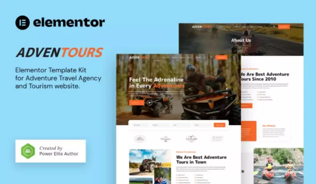 Adventours – Adventure Travel Agency & Tourism Elementor Template