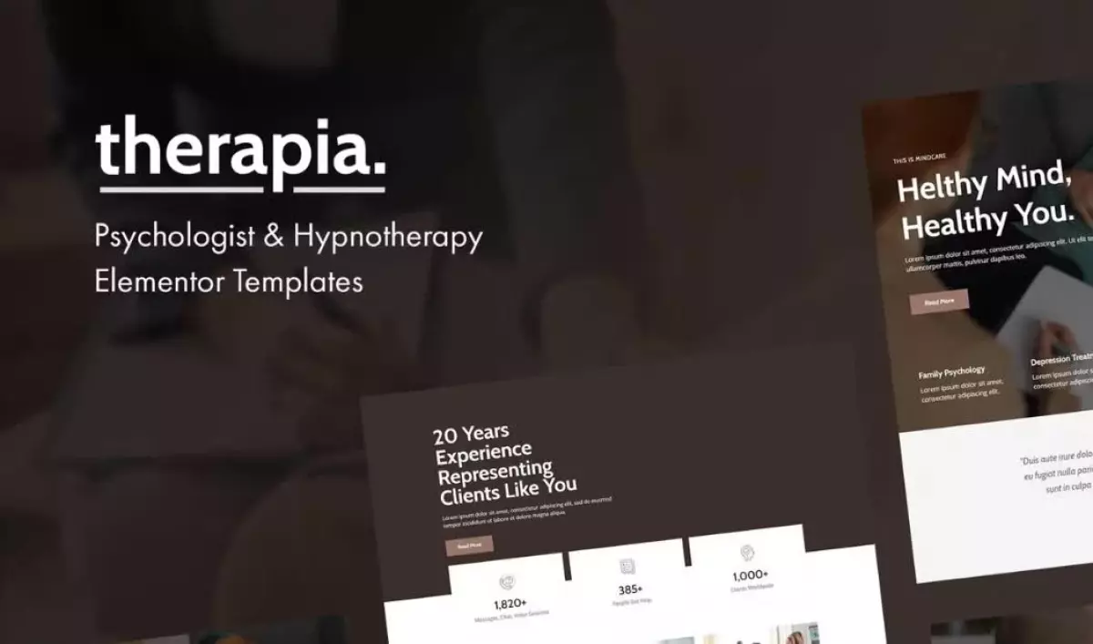 Therapia - Psychologist & Hypnotherapy Elementor