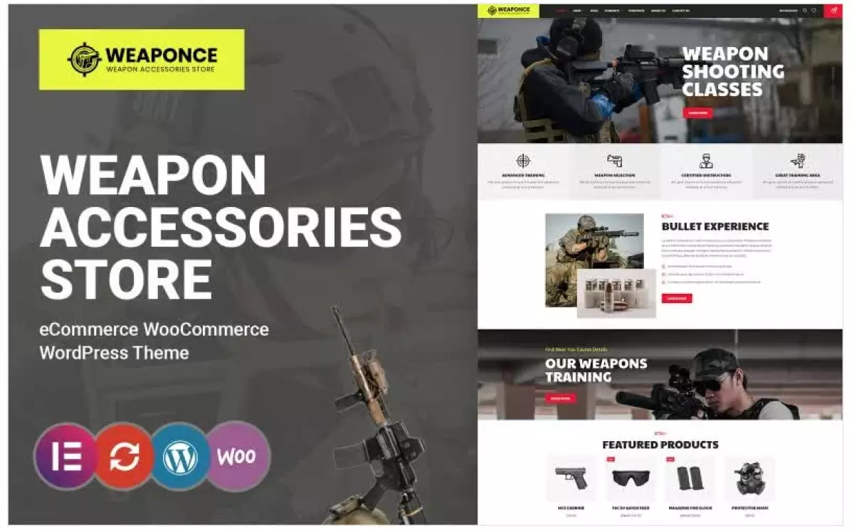 Weaponce – Gun Training, Shooting Club and Weapon WooCommerce Theme