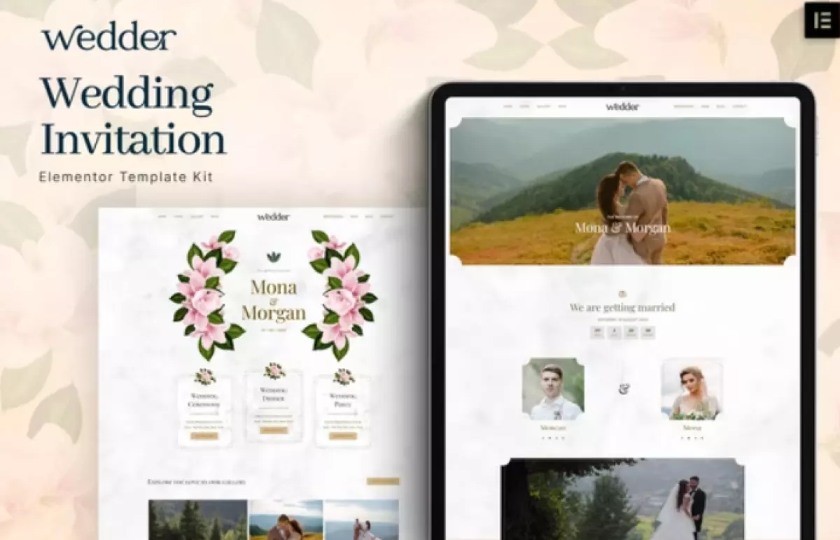 Wedder - Wedding Invitation Elementor Template Kit