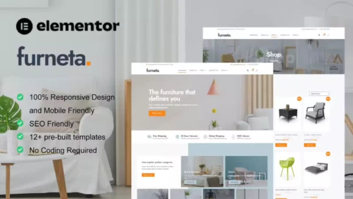 Furneta - Furniture Shop Elementor Template