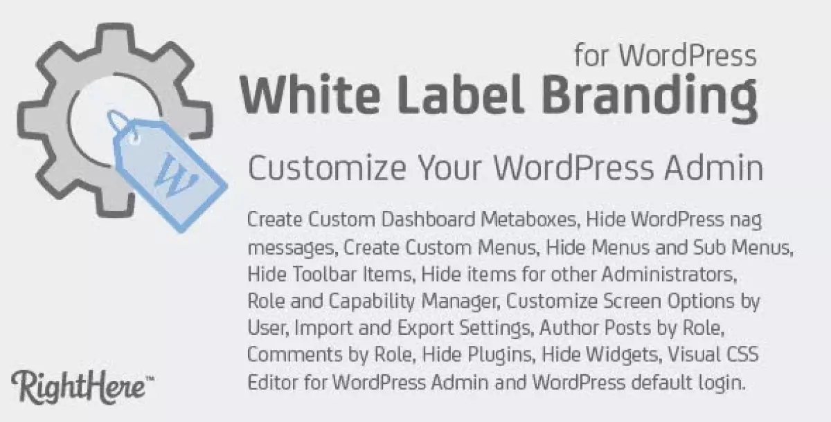 White Label Branding for WordPress 4.2.9