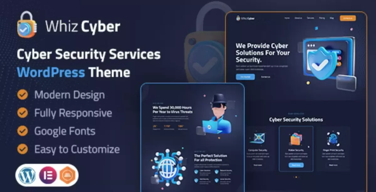 WhizCyber | Cyber Security WordPress Theme