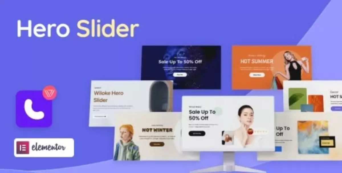 Wiloke Hero Slider Widget for Elementor