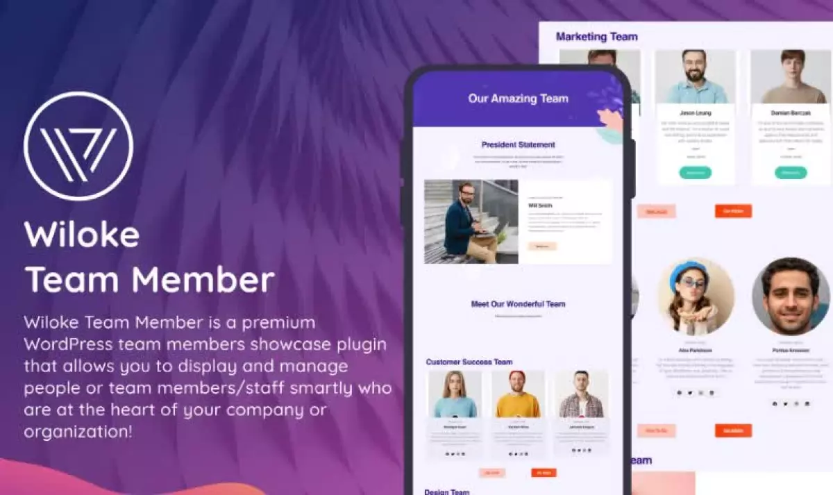 Wiloke Team Member Addon For Elementor