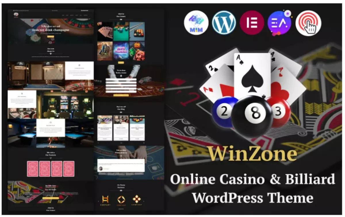 WinZone - Online Casino &amp; Billiard WordPress Theme