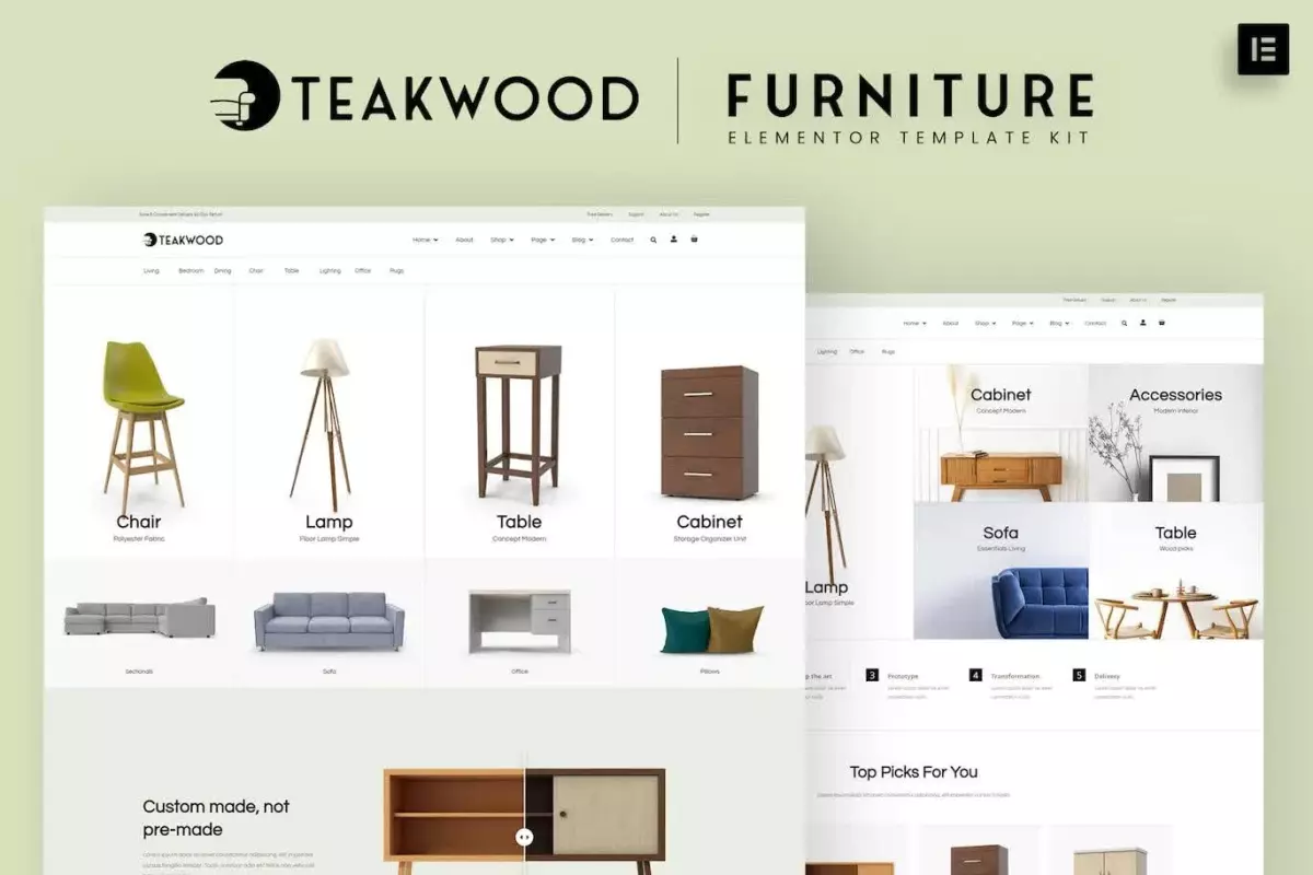 Teakwood - Furniture Shop Elementor Template